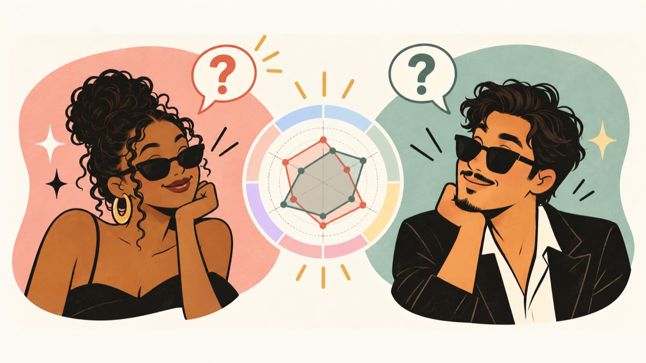 An illustration introducing Celebrity Match.