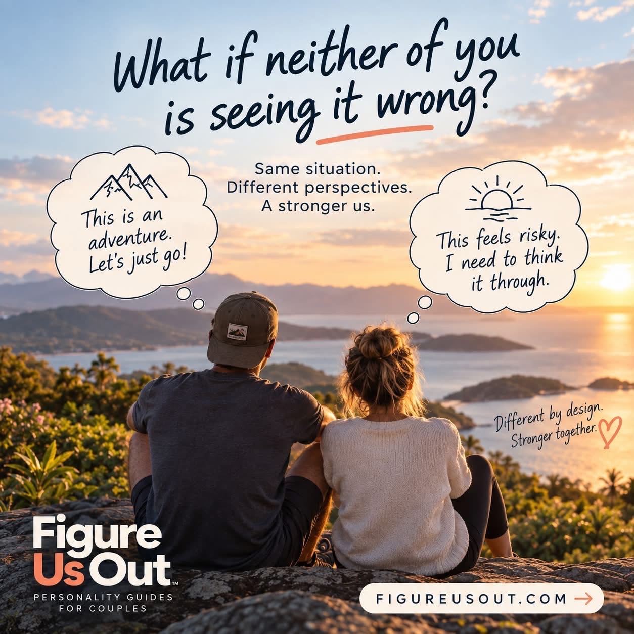 Two people see the same moment from different perspectives.