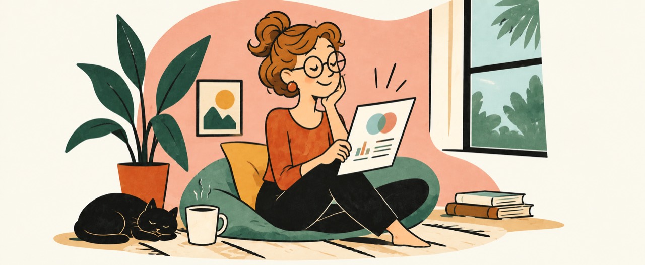 A person reads their Figure Us Out guide.