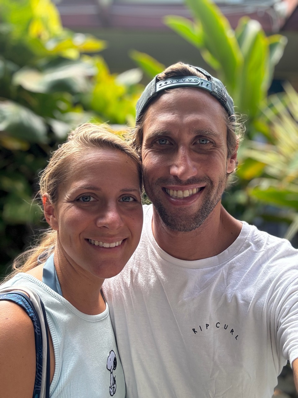 James and Julie smiling together